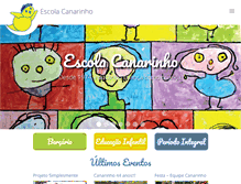 Tablet Screenshot of escolacanarinho.com.br